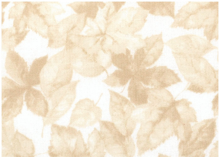 Lampshade Beige Leaves on White