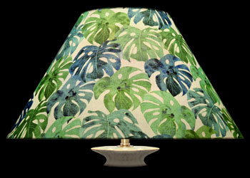 Abat-jour Feuillage Tropical Bleu Vert