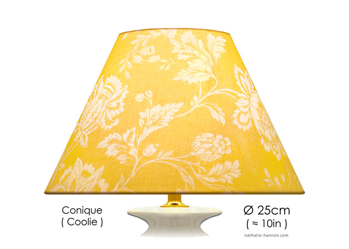 Lampshade Floraux Provençaux - Jaune