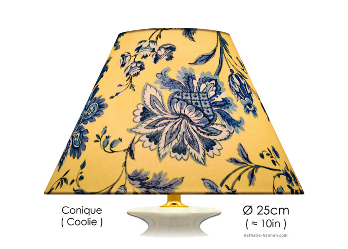 Lampshade Floraux Provençaux - Bleu