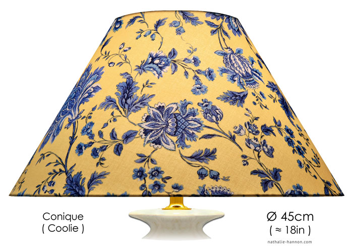 Lampshade Floraux Provençaux - Bleu