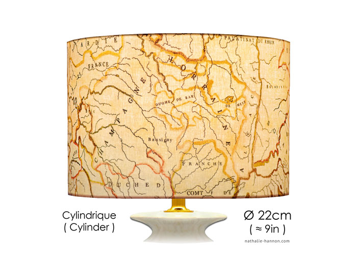 Lampshade Carte des Provinces