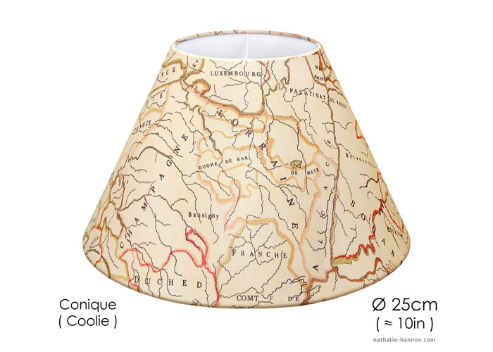 Lampshade Carte des Provinces