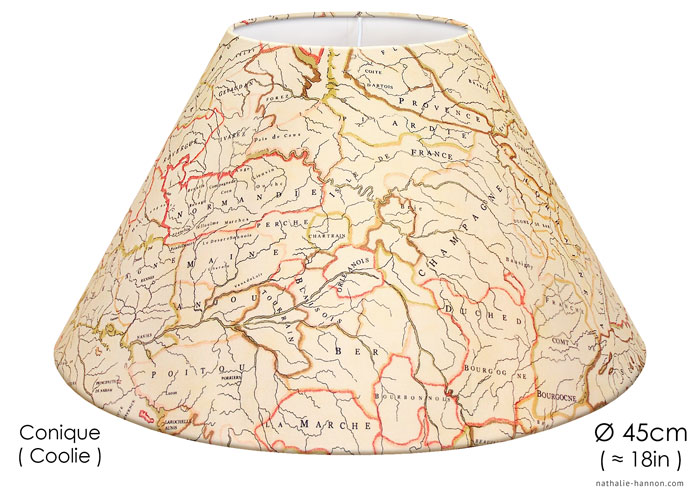 Lampshade Carte des Provinces