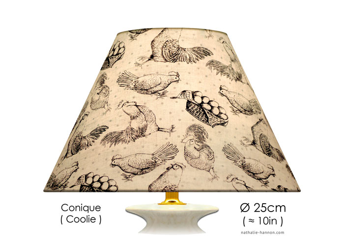 Lampshade Roosters and Eggs
