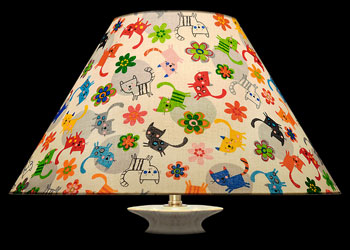 Lampshades Kittens and Flowers