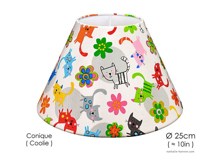 Lampshade Kittens and Flowers