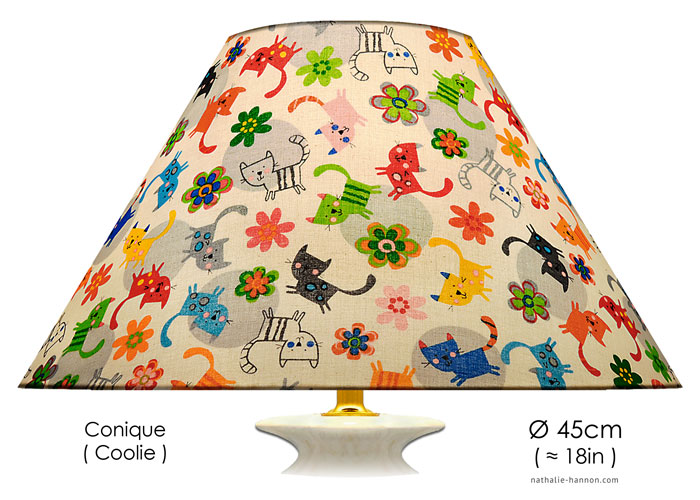 Lampshade Kittens and Flowers