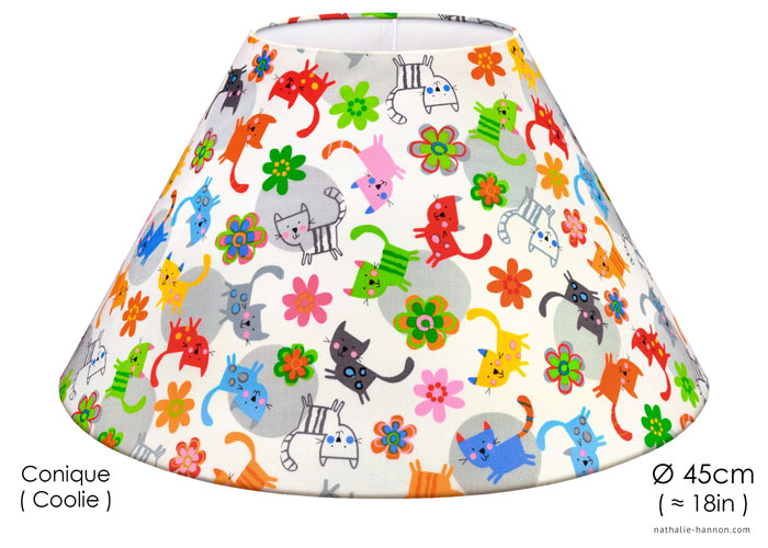 Lampshade Kittens and Flowers