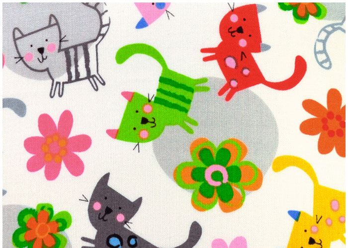 Lampshade Kittens and Flowers